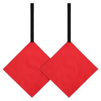 2pcs Kayak Security Flags Red Tow Flags for Kayak Canoe Boat Truck Trailer Polyester Durable Visibility Warning Flag black