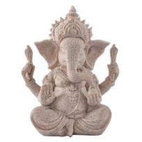 Bronze Color Lord Ganesha Statue Buddha Ornaments Elephant Hindu God Sculpture Figurines Home Office Decoration Buddha Statues black