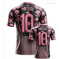 Vasaros vyriški Messi 10 futbolo marškinėliai trumpomis rankovėmis madingi didelio dydžio lauko treniruočių viršutiniai drabužiai vaikų drabužiai M pink