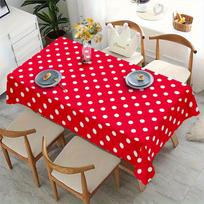 VIKAMA Red Polka Dot Pattern Tablecloth Fashionable And Elegant Table Decoration Tablecloth Waterproof Tablecloths 54*72inch(137cm*183cm） gray