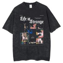 Life Is Strange Medvilniniai marškinėliai trumpomis rankovėmis Individualūs vyriški moteriški marškinėliai Hip Hop Gatvės apranga Naujas atvykimas Vyriški drabužiai Laisvalaikio marškinėliai Viršus XS black