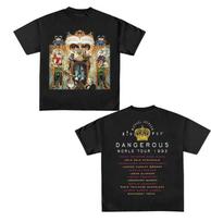 Michael Jackson Pavojingas Pasaulinis Turas Vintažiniai Pop T-Shirt L gray