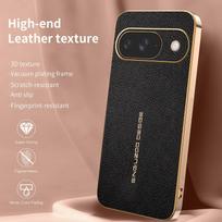 For Google Pixel 9 9A 9 Pro 9 ProXL premium electroplated lychee-textured phone case that’s shockproof and fingerprint-resistant For Pixel 9A juoda