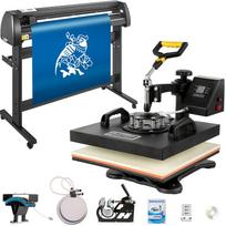 VEVOR 5 In1 Heat Press 38.1 x 38.1 cm Transfer Cap 134.6 cm Vinyl Cutter Plotter Cutting 3 Blades