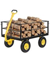 VEVOR Plieninė sodo vežimėlis, 635 kg Didelės apkrovos traukiamas sodo vagonėlis kiemo vežimėlis 116.8 x 76 x 43 cm