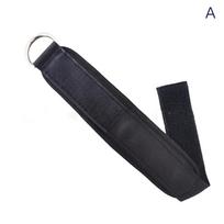 Fitness Adjustable D-Ring Ankle Cuffs Sport Ankle Straps For Cable Machines Gym Leg Pulley With Buckle Sport Feet Guard Workout 43X5.5cm black