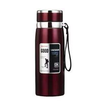 800/1000ml Sportinis termosas Nerūdijančio plieno kavos puodelis Izoliuotas vandens buteliukas Kasdieniam naudojimui 1000ml vyno raudonos spalvos