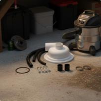 Cyclone Dust Separator Prevents Clogged Collector Compact Design Sawdust Collection White Dust Cover black