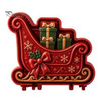 Festive Gingerbread Man Pastry Tools Christmas Mini Pie Mold, 3D Relief Embossed Hand Baking Holiday Pressed Dough Stamps Reusable DIY Press Mold for M black