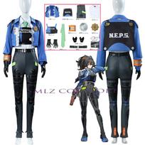 Zhu Yuan Cosplay Game Zenless Zone Zero Costume Criminal Investigation Special Response Team Uniform Halloween Outfit for Women XXL gray
