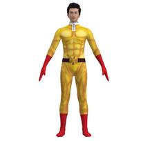 Vienos Smūgio Žmogus Cosplay Kostiumai Saitamai Anime Cosplay Bodžiuitas Superherojus Helovinas Kombinezonai Apranga su Apsiaustu Vaidmuo 120 yellow