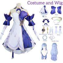 Robin Cosplay Game Honkai Star Rail Robin Cosplay Costume Anime 3D Print Dresses Wig Role Play Uniform Full Set for Women Girls M white