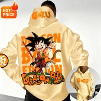 Son Goku Dragon Ball Autumn Harajuku Men Hoodie Streetwear Women Vintage Winter Oversized Hooded Sweatshirt Long Sleeve Unisex 4XL beige