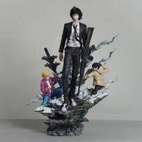 New Anime Gun Devil 33cm Action Figure Model Aki Hayakawa Deluxe Version PVC Statue Desktop Ornament PC Case Decoration Toy Gift gray