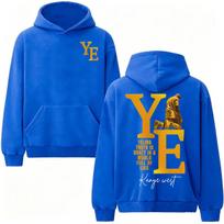 Rapper Kanye West Hoodie Telling Truth Is Crazy in A World Full of Lies Sweatshirt Men's Fashion Hooded Streetwear M blue