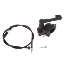 1 rinkinys ATV keturračio droselio svirtis nykščiu valdomas mazgas su akceleratoriaus trosu ir rankenomis 50-250cc 80cm black