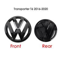 Blizgančio juodo automobilio variklio dangčio priekinės grotelės emblema bagažinės dangčio logotipas apdailos dangtelis Volkswagen VW Transporter T5 T6 2010-2020 metams black