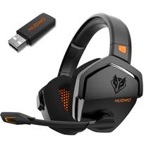 NUBWO G06 belaidės žaidimų ausinės, skirtos PS5 PS4 nešiojamajam kompiuteriui, triukšmą slopinančios per ausis ausinės su mikrofonu juoda