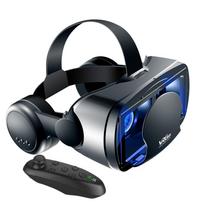 3D VR išmanieji akiniai ausinės Virtualios realybės šalmas Išmanusis telefonas viso ekrano matymo plataus kampo objektyvas su valdikliu 7 colių ausinėmis Y1 juoda