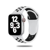 Sportinis dirželis Apple Watch Band 6 SE 5 4 44mm 45mm 40mm silikoninis orui pralaidus diržo apyrankė prie iWatch laikrodžio apyrankės iWatch Ultra 7 6 5 4 41mm 42mm 38mm 38MM or 40MM 41MM SM white