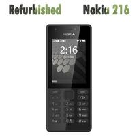 Atnaujintas originalus Nokia 216 mobilusis telefonas su 2 SIM kortelėmis 1 Battery 1 charger juoda