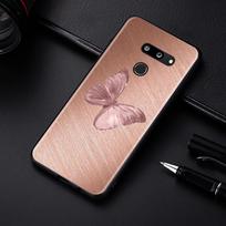 Telefono fondai, skirti LG K41s K61 K50 G6 K50s G7 K42 K40s K71 K52 K40 G8 ThinQ Q52 dėklas Auksinė rožinė rožinė blizganti širdelė LG K71