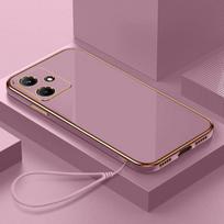 Skirta Motorola Moto G54 dėklas prabangus kvadratinis dengtas Moto G84 G22 G32 G42 G53 G60S G62 5G G72 G73 G23 telefono dėklas silikoninis galinis dangtelis Moto G23&Case & Strap gray