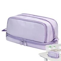 Portable Pencil Case Portable Big Capacity Pencil Pen Case With Compartments Aesthetic Pen Pouch Stationery Storage Bag For