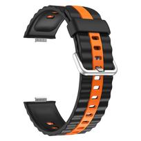 Sportinis silikoninis dirželis Huawei Watch Fit 4 Pro dviejų spalvų apyrankė kvėpuojanti apyrankė Correa Huawei Fit3 Fit4 Pro priedams For Huawei Fit 4 Pro black