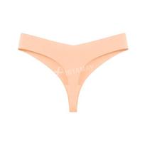 Cross-Border European & American Seamless Yoga Thong: Breathable, Sexy, Plus Size Women's Sports Panties XL beige
