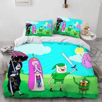 Adventure Finn Discovery Time Anime Three-Piece Quilt Cover Digital Printing Bedding Set Spain Cama 90