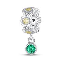 New -Selling Golden Sunflower Series Perfume Bee Butterfly Charm Fashionable Pendant Fit Original Women Bracelet Jewelry Gift white