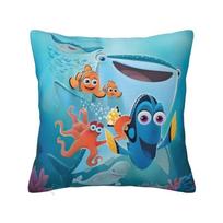 Custom Nordic Funny Disney Finding Nemo Shark Sofa Cushion Cover Soft Anime Kawaii Cartoon Throw Pillow Case Decoration 18x18Inch