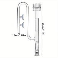 Aquarium Water Pump Inlet Tube Glass Pipe Inflow Surface Skimmer Fish Tank Effectively Absorb Organic Matter Removes Scums white