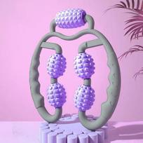5/12 Wheels Annular Leg Clamp Massager Anti Cellulite Body Slimming Roller Massage For Relaxation And Pain Relief gray