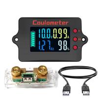 Travel 8-120V Battery Tester Lightweight Coulomb Meter Lithium Battery Counter for Engineers and Electronic Enthusiasts black