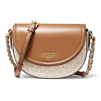 Michael Kors Mk Jet Set Charm Klasikinis monogramos grandinėlės logotipas Pečių įstrižai nešiojama rankinė Vidutinė Moteriškos rankinės Vanilės-Balta Gilios rudos spalvos 32T0GT9C6B-149 Shopping Bag Set(Basic Set+Shopping Bag) beige