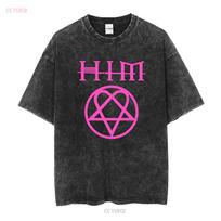 HIM Heartagram Jo Infernalinė Didenybė Grupės Marškinėliai Vyriški L Gotiškas Metalinis vintage Skalbti Laisvalaikio dizainerio drabužiai grafinis Unisex M black
