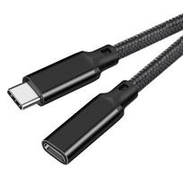 USB C prailginimo laidas, kištukas į lizdą, C tipo, USB3.2 Gen2 10Gbps 100W greito įkrovimo prailgintuvas, skirtas MacBook Pro Samsung 2m black