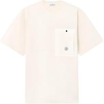 Stone Island Comfortable Crew Neck Tear Resistant Cotton Short Sleeve T-Shirt Men tops L1S152100004S0115V0093 L white