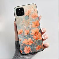 Silicone Case For Google Pixel 5 Pixel 5A Pixel5 Pixel5A Soft Cover Luxury Fashion Butterfly Flowers Painted Black Phone Case Google Pixel 5A