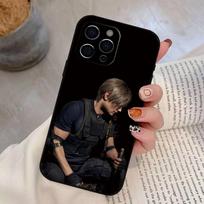 Game Resident Evil Requiem Leon Phone Case For iPhone 17,16,15,14,13,12,11 Plus,Pro Max,XS,Soft Silicone Black Cover iPhone16Se4 gray