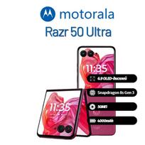 Motorola Moto Razr 50 Ultra išmanusis telefonas palaiko Nano-SIM+eSIM, Visiškai naujas 256GB raudona