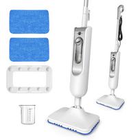 1500W Powerful Steam Cleaner 400ML Water Tank Carpet Electric Steam Mop Laminate Hardwood Detachable Floor Cleaning Device white