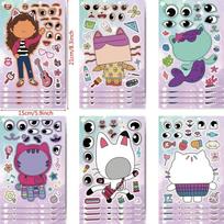 Cat Gabby Dolls Cartoon Stickers Birthday Party Decoration Diy Sticker Luggage Guitar Waterproof Graffiti Baby Shower Kids Toys* white