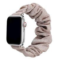 Scrunchie Strap for Apple watch band 44mm 40mm 42mm 38mm ultra 49mm Elastic Nylon Solo Loop bracelet iwatch 3 4 6 7 8 45 mm 41mm 42mm 44mm 45mm 49mm&S   (119mm-160mm) gray