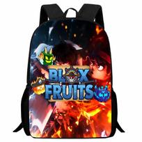 Spausdinti Roblox Blox Fruits Studentų Mokyklinė Kuprinė Animacinių žaidimų Prekės Kuprinė Berniukams Mergaitėms 16inch backpack black