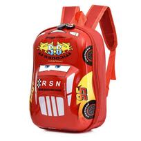Kids Letter Car Theme School Backpack Eva Material Large Capacity With Comfortable Shoulder Straps For Learning raudona