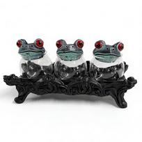 Handcrafted Witchy Frog Apothecary Spice Jars Empty Clear Seasoning Jars Unique Vintage Jars with Frog Lids Seasoning Containers China Mainland