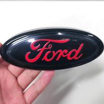 14.5x6.5cm Car Logo Emblem for Ford Escape Kuga Fiesta Ranger Mondeo Fusion Edge Focus Mustang Front Hood Grille Sticker Styling black
